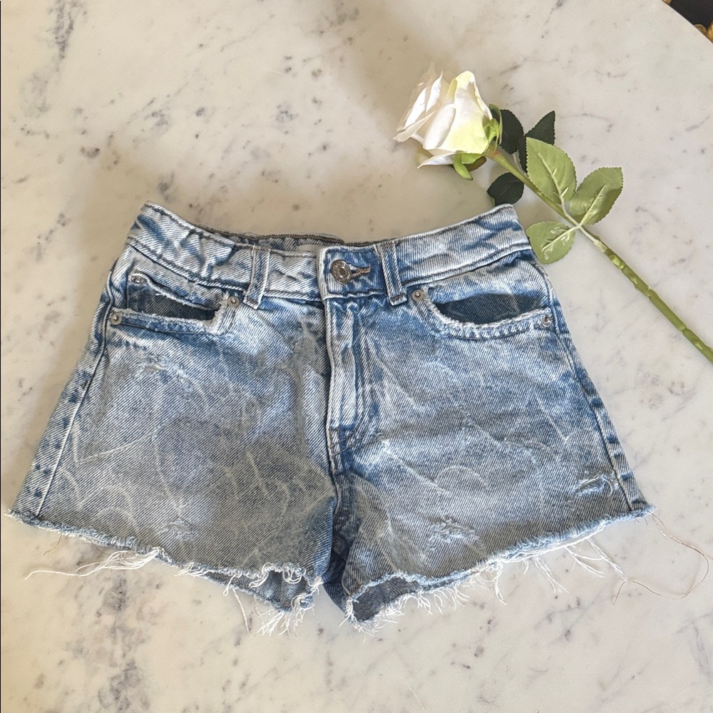 Zara Light Blue Kids Denim Shorts